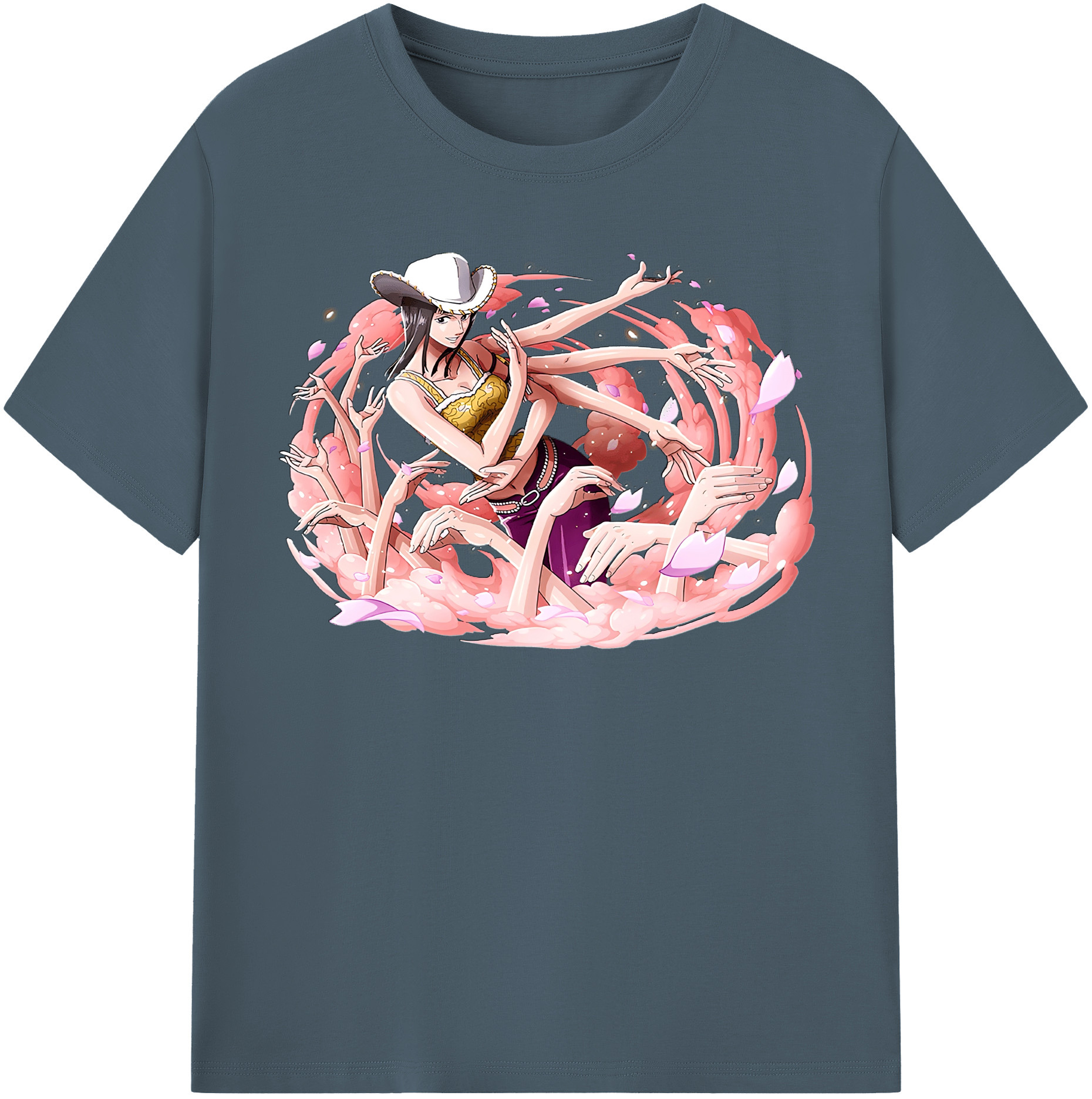 ワンピース ニコ・ロビン ONE PIECE Nico Robin 綿100％半袖Tシャツ（フロントプリント）